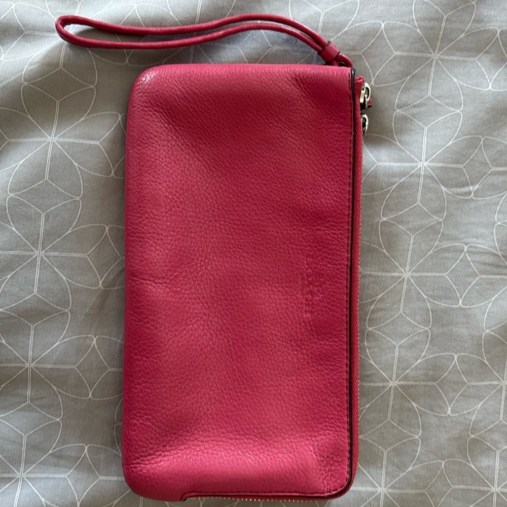 Coach Orange Wristlet